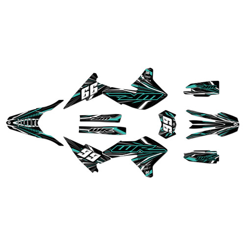 yamaha wr250x graphics kit 2008-2021 prime series teal