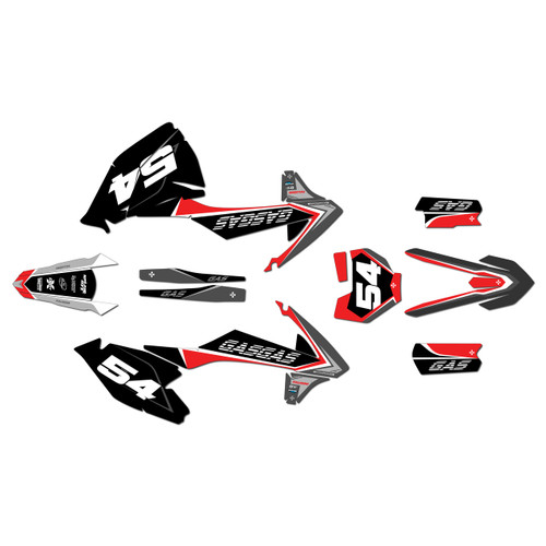 gasgas mc85 graphics kit 2021-2024 inferno series red