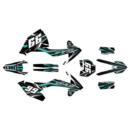 gasgas mc85 graphics kit 2021-2024 prime series teal