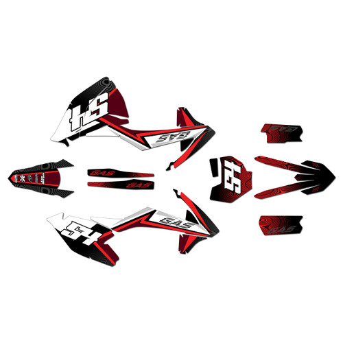 gasgas mc85 graphics kit 2021-2024 swirl series red