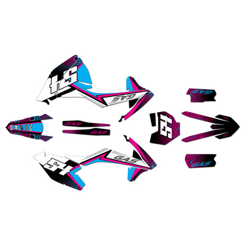 gasgas mc85 graphics kit 2021-2024 swirl series magenta