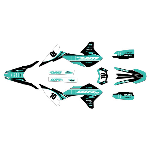 yamaha wr250r graphics kit 2008-2021 speed series teal