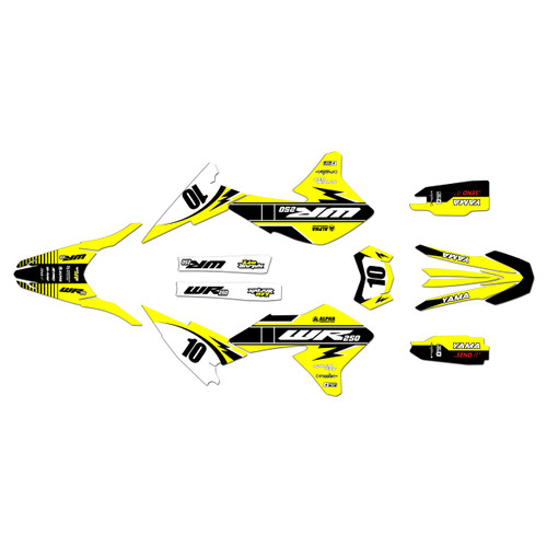 yamaha wr250x graphics kit 2008-2021 speed series yellow