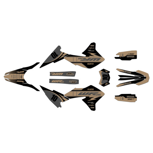 yamaha wr250x graphics kit 2008-2021 speed series tan