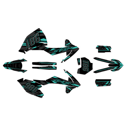 gasgas mc85 graphics kit 2021-2024 twitch series teal