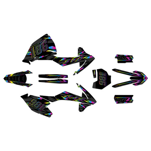 gasgas mc85 graphics kit 2021-2024 twitch series rainbow