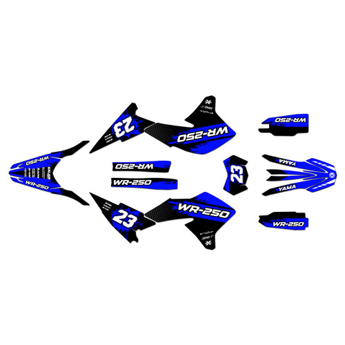 yamaha wr250r graphics kit 2008-2021 splash series blue