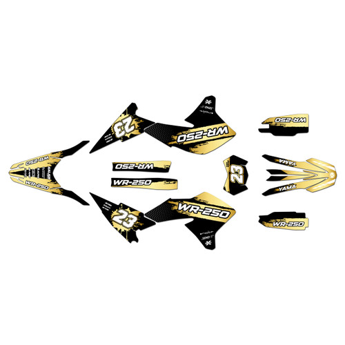 yamaha wr250r graphics kit 2008-2021 splash series gold