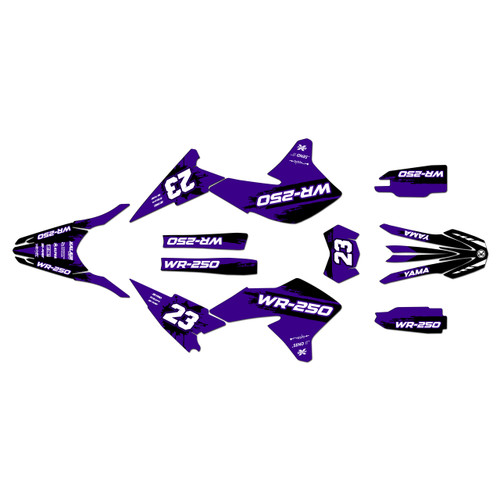 yamaha wr250x graphics kit 2008-2021 splash series purple