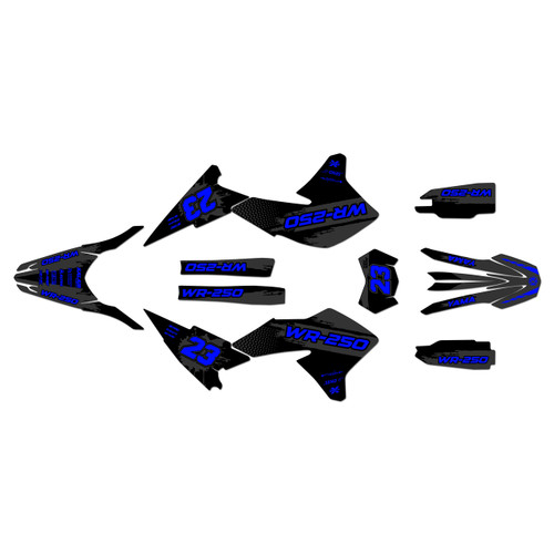 yamaha wr250x graphics kit 2008-2021 splash series blue-shift