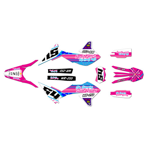 yamaha wr250r graphics kit 2008-2021 split series magenta