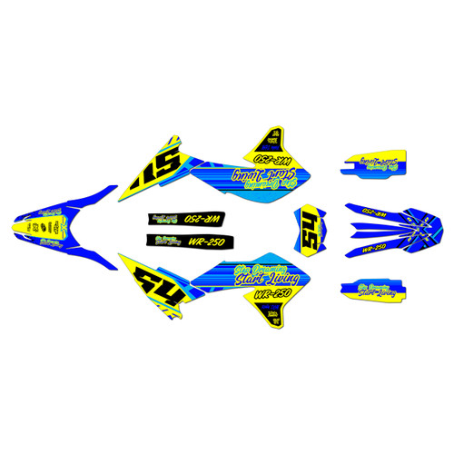 yamaha wr250x graphics kit 2008-2021 split series yellow
