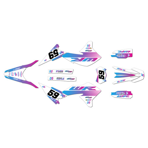 yamaha wr250r graphics kit 2008-2021 swift series magenta