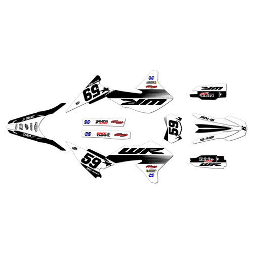 yamaha wr250r graphics kit 2008-2021 swift series white