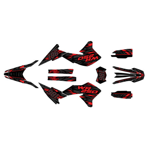 yamaha wr250x graphics kit 2008-2021 twitch series red