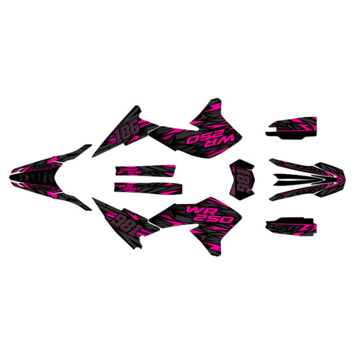 yamaha wr250x graphics kit 2008-2021 twitch series magenta