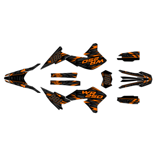 yamaha wr250x graphics kit 2008-2021 twitch series orange
