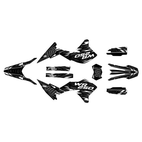 yamaha wr250x graphics kit 2008-2021 twitch series white