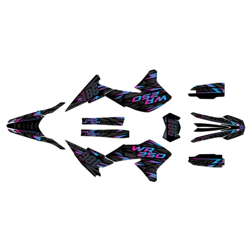 yamaha wr250r graphics kit 2008-2021 twitch series magenta-shift