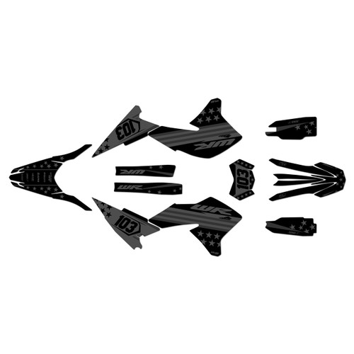 yamaha wr250r graphics kit 2008-2021 usa series smoke