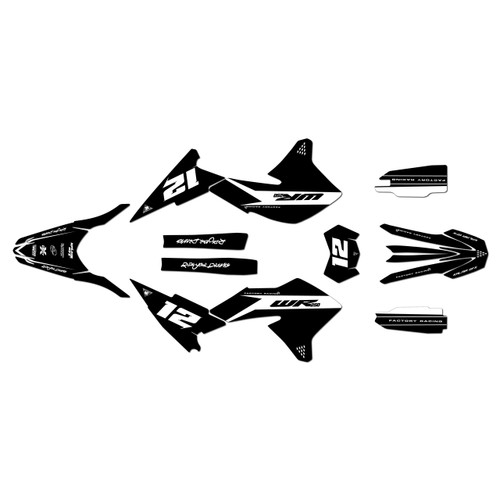 yamaha wr250x graphics kit 2008-2021 vendetta series white