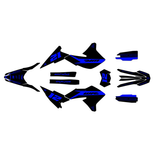 yamaha wr250x graphics kit 2008-2021 vendetta series blue-shift