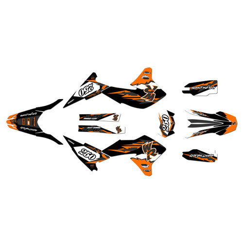 yamaha wr250r graphics kit 2008-2021 vintage series orange
