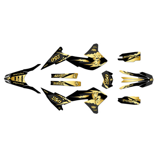 yamaha wr250r graphics kit 2008-2021 vintage series gold