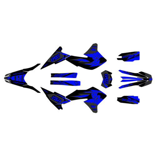 yamaha wr250r graphics kit 2008-2021 vintage series blue-shift
