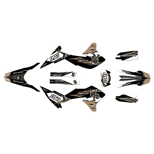 yamaha wr250x graphics kit 2008-2021 vintage series tan