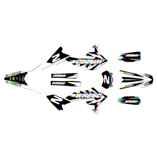 yamaha wr250x graphics kit 2008-2021 vision series rainbow