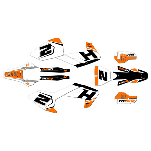 husqvarna tc125 graphics kit 2016-2018 ace series orange