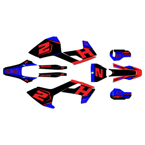husqvarna tc125 graphics kit 2016-2018 ace series blue-shift