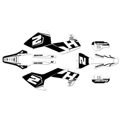 husqvarna tc250 graphics kit 2017-2018 ace series white