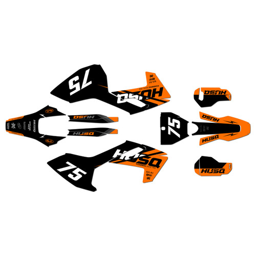 husqvarna tc125 graphics kit 2016-2018 base series orange