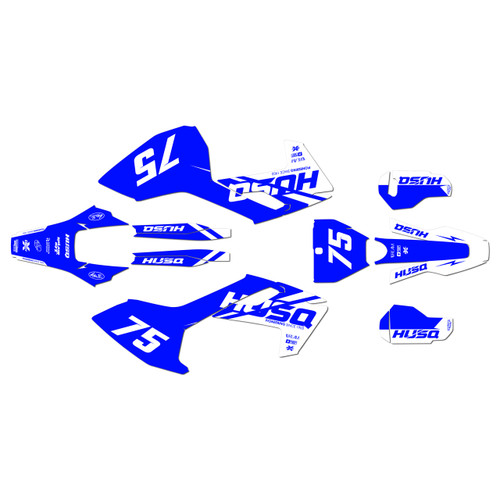 husqvarna tc250 graphics kit 2017-2018 base series blue