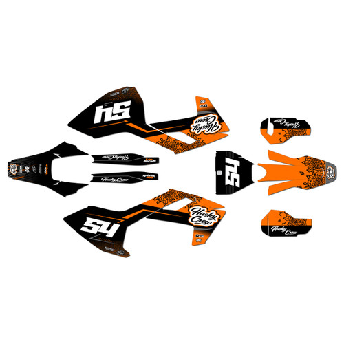 husqvarna tc250 graphics kit 2017-2018 fatality series orange
