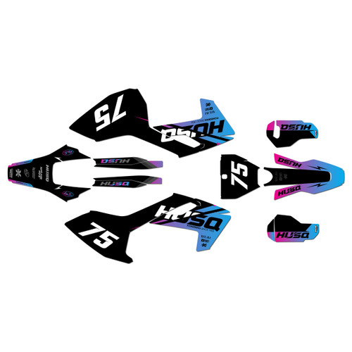 husqvarna fc250 graphics kit 2016-2018 base series magenta