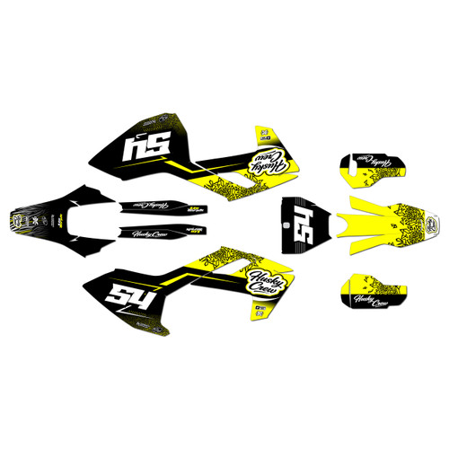 husqvarna fc250 graphics kit 2016-2018 fatality series yellow