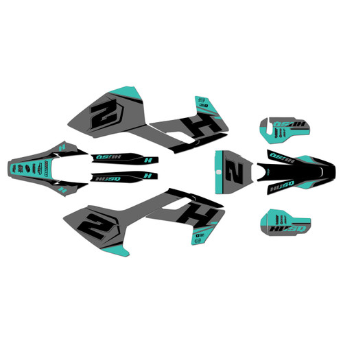 husqvarna tx300 graphics kit 2017-2018 ace series teal
