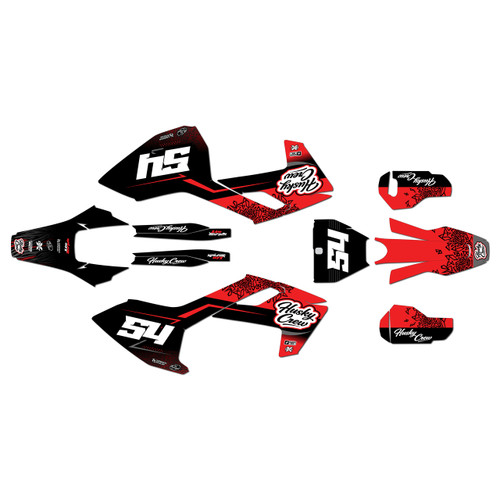 husqvarna fc350 graphics kit 2016-2018 fatality series red