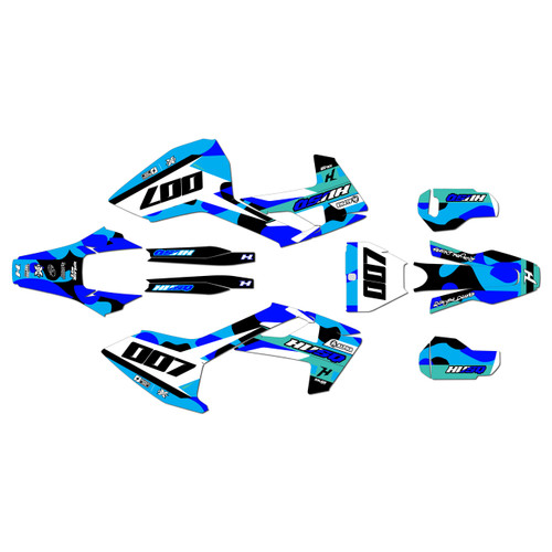 husqvarna fc250 graphics kit 2016-2018 flex series blue
