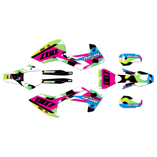 husqvarna fc250 graphics kit 2016-2018 flex series green