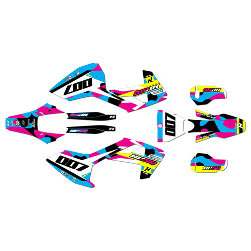 husqvarna fc350 graphics kit 2016-2018 flex series magenta
