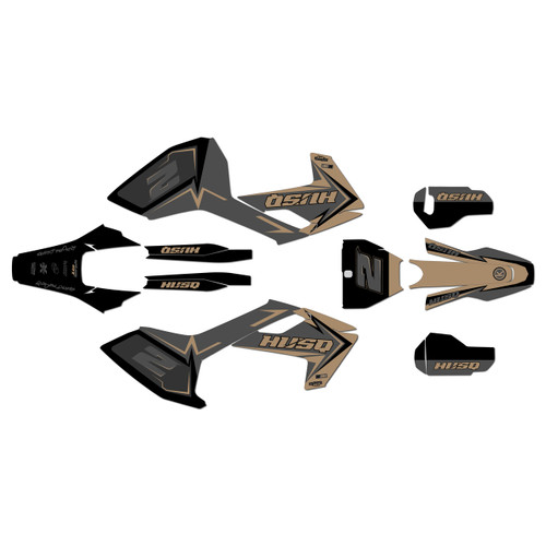 husqvarna tc125 graphics kit 2016-2018 razor series tan