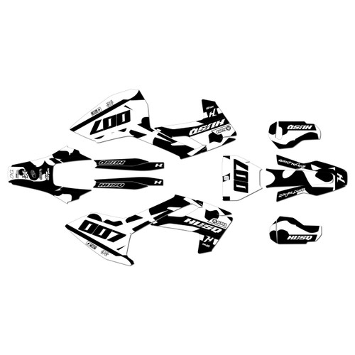 husqvarna fc450 graphics kit 2016-2018 flex series white