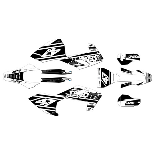 husqvarna fc350 graphics kit 2016-2018 fresh series white