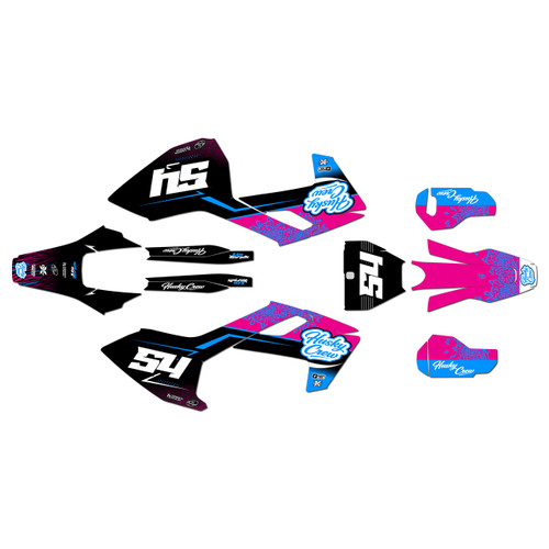 husqvarna fx350 graphics kit 2017-2018 fatality series magenta