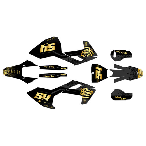 husqvarna fx350 graphics kit 2017-2018 fatality series gold