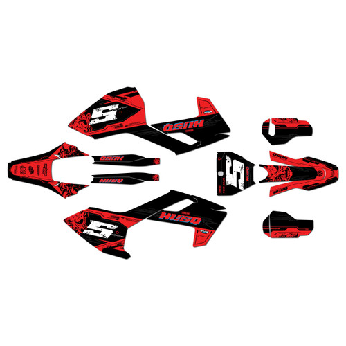 husqvarna fc350 graphics kit 2016-2018 night series red